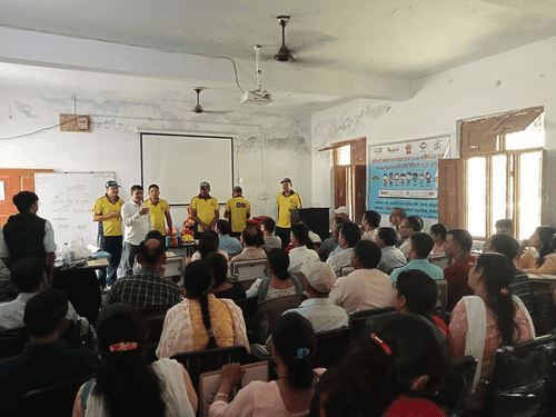 SDRF made school students and teachers aware