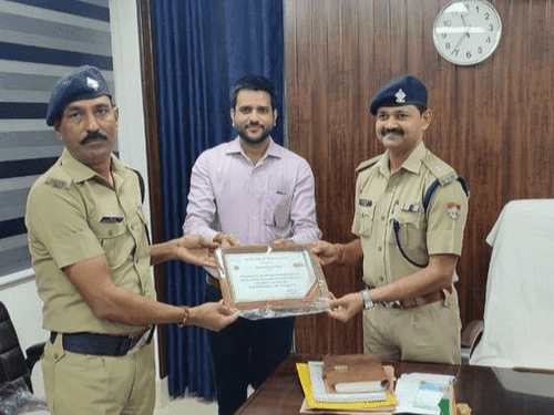 Officers and employees of Fire Unit Roorkee were honored with citations