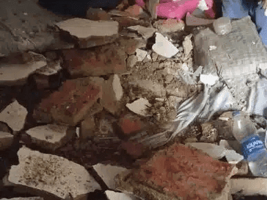 Roof collapses, person dies after being buried under debris