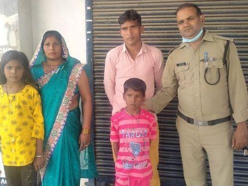 The lost child found during the program of His Excellency, handed over to the family members after hard work