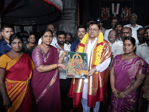 CM Dhami offered prayers at the mythological temple of Lord Parthasarathy located in Chennai