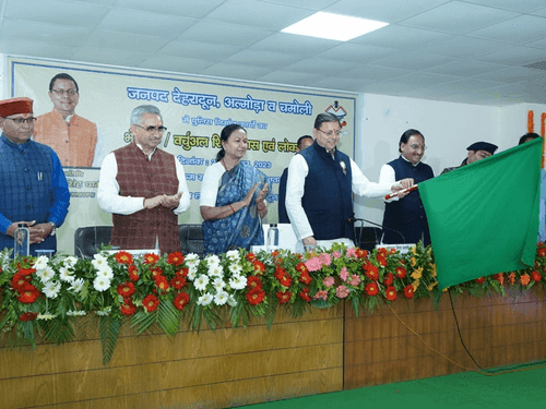 CM Dhami flagged off the new rail service