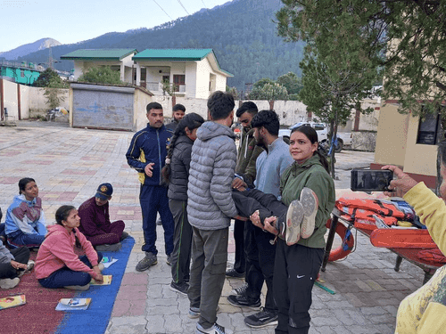 SDRF provided training to the young men and women participating in the Adventure Foundation Course