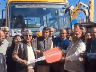 MLA Rajkumar Pori gifted bus to students