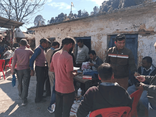 Veterinary camp organized by Animal Husbandry Department, District Tehri Garhwal