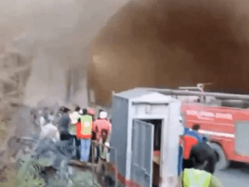 Chemical fire inside the tunnel of Rishikesh-Karnprayag railway line