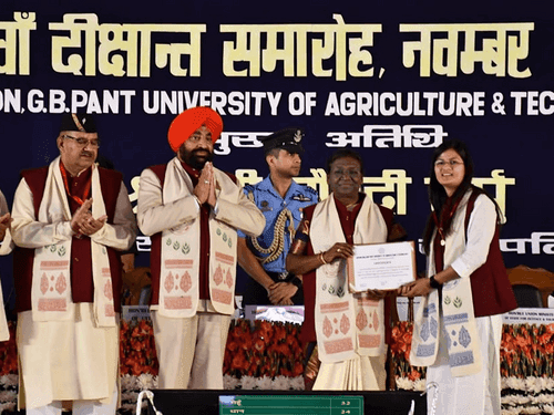 President Smt. Draupadi Murmu attended the convocation ceremony at Pantnagar University