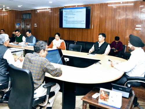 Chief Secretary reviews progress of construction of helipads and heliports