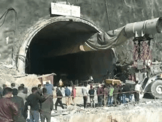 Part of tunnel under construction in Uttarkashi broken, many laborers feared trapped