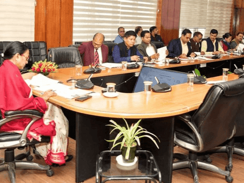 Additional Chief Secretary held a review meeting on the progress of the announcements made by the CM