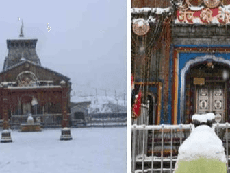 Heavy snowfall in Kedarnath, up to two inches of snow