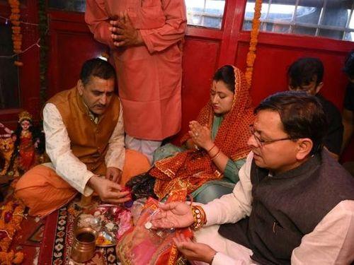 CM Dhami today visited Maa Poornagiri Temple on the occasion of Chaitra Navratri
