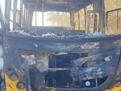 Fire breaks out in school bus, fire brought under control by Fire Service