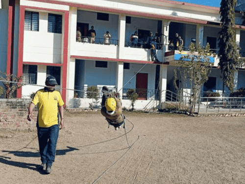Image for Practice conducted for home guard women trainees under training by SDRF