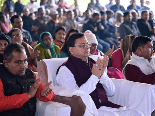 CM Dhami listened to the 108th edition of PM Modi's 'Mann Ki Baat' program here