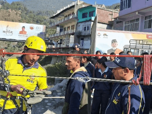 SDRF conducted practices for NCC cadets in Bageshwar district