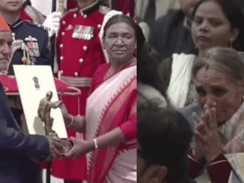 President Murmu gave posthumous honor to mountaineer Late Savita Kanswal