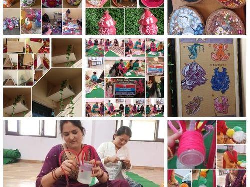 Attractive products are being made by the women of police family through handicraft