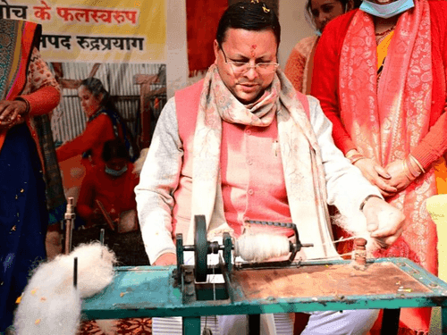 CM Dhami participated in 'Bwai, Bwari, Nauni Kauthig' organized in Rudraprayag