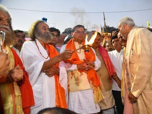 CM Dhami took part in Ganga Puja and Aarti