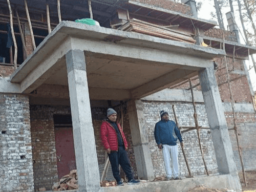 Cabinet Minister Dr. Dhan Singh Rawat inspected the police station under construction in Thalisain