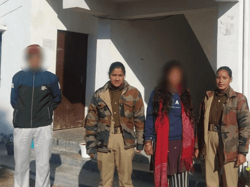 Almora Police handed over the mentally ill woman to her family