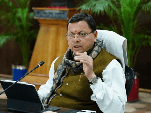 CM Dhami held a review meeting with officials in the Secretariat