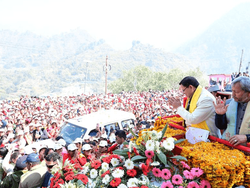 CM Dhami participated in the road show organized under 'Nanda-Gaura Mahotsav' in Gauchar