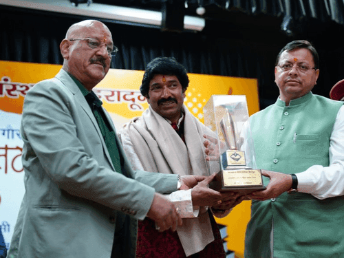 CM Dhami awarded Uttarakhand Sahitya Gaurav Award to 10 litterateurs