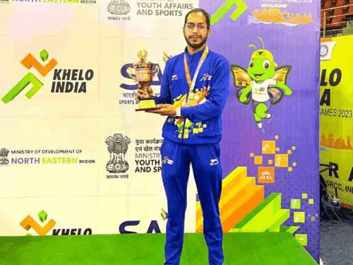 Almora's Himanshu won bronze medal in yoga in Khelo India Games