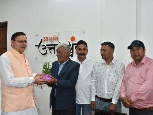The founder of the Chipko movement, Mr. Smt. Gaura Devi's son met CM Dhami