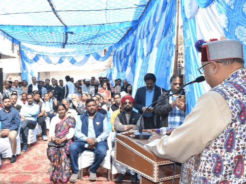 Cabinet Minister Satpal Maharaj laid the foundation stone of two development schemes worth Rs 1174.03 lakh.