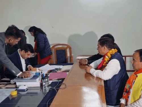 Anil Baluni filed nomination from Pauri Lok Sabha seat