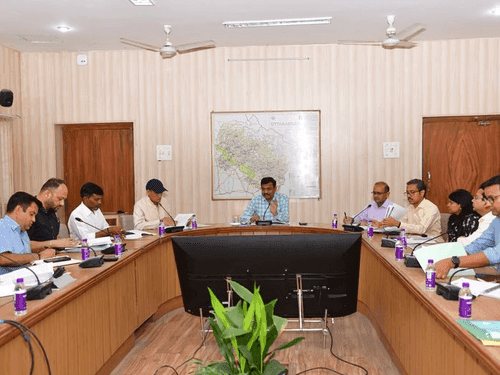 A review meeting was organized under the chairmanship of the Additional Chief Secretary