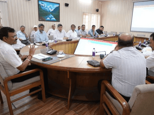 A review meeting was organized in the secretariat regarding the status of revenue collection