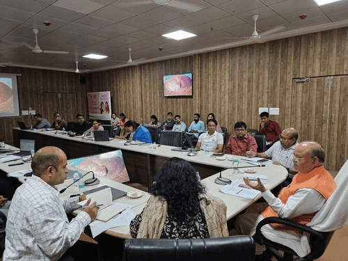 Vice President Suresh Bhatt held a review meeting with officials