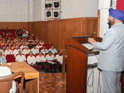 A family get-together program was organized in the Raj Bhavan auditorium