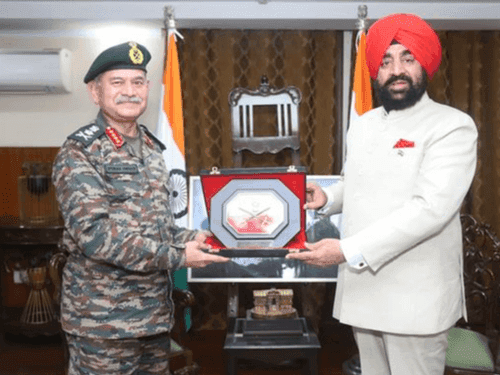 The newly appointed Army Chief met Governor Gurmit Singh