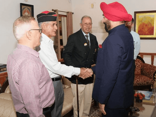 Former soldiers of Assam Regiment met Governor Gurmit Singh