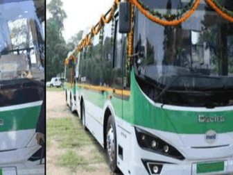 People of Srinagar Garhwal got a big gift of E-bus service
