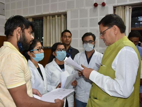 People from different areas of the state met CM Dhami