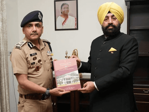 DGP Abhinav Kumar met Governor Gurmit Singh
