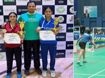 2 sisters from the hills won silver in Yonex All India Tournament