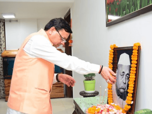 CM Dhami paid tribute to Pt. Govind Ballabh Pant on his birth anniversary