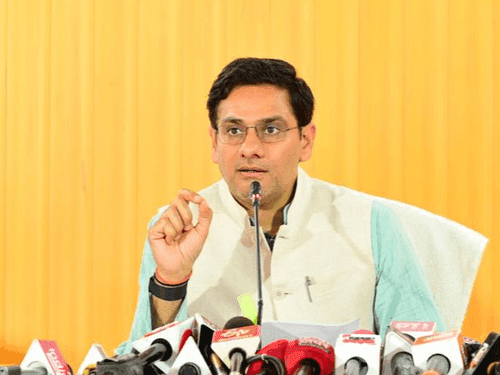 Cabinet Minister Saurabh Bahuguna addressed the media in Secretariat Campus