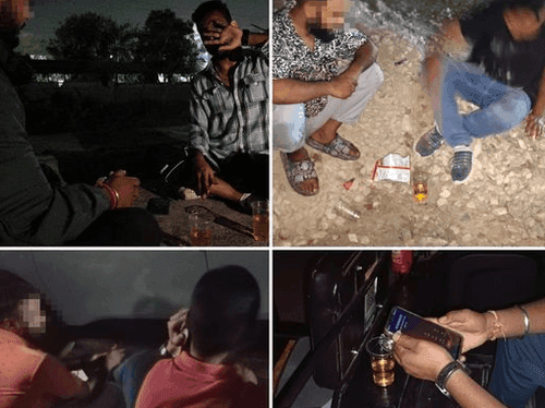 Doon Police took action against those drinking alcohol in public places