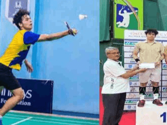 Dhruv Rawat of Almora won gold medal in badminton tournament