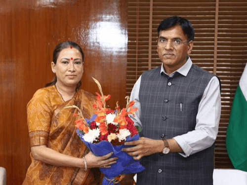 Sports Minister Smt. Rekha Arya met Union Minister Mansukh Mandaviya