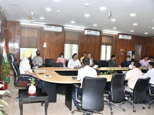 Chief Secretary Dr. S.S. Sandhu held a review meeting to review the progress of ropeway construction works in the state