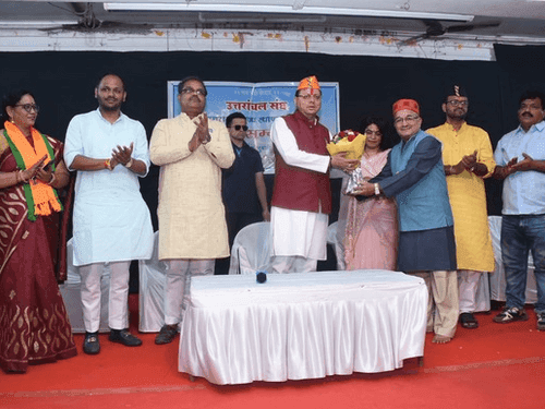CM Dhami attended the Sneh Sammelan organized by Uttaranchal Sangh